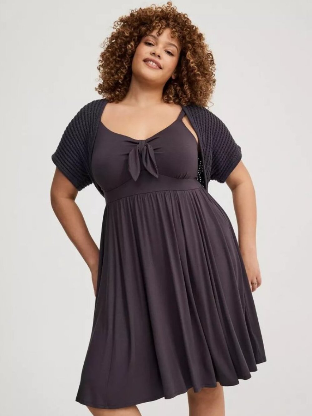Torrid Open Stitch Bolero Shrug in Periscope Size 3X